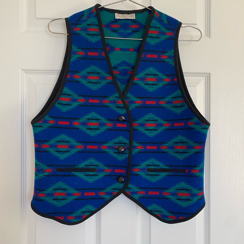 Pendleton Wool Western Pattern Print Vest